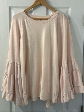 FP Baby Pink Ruffle Sleeve Baseball Tee
